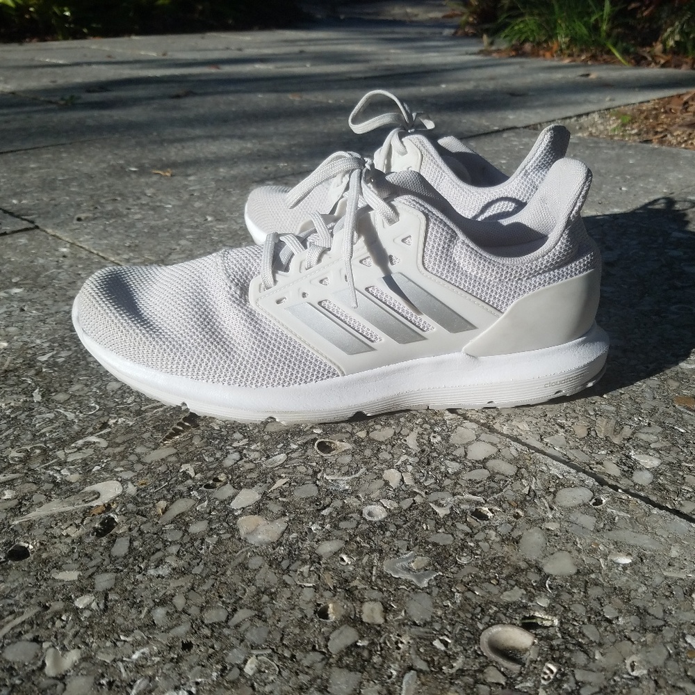 White Adidas CloudFoam Sneakers